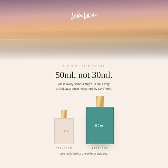 The 50 ml Thirst Trap bottle shown at scale in the hand.